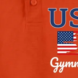 Tumbling Team Gear Gymnast Gymnastics Usa American Flag Cute Gift Dry Zone Grid Performance Polo