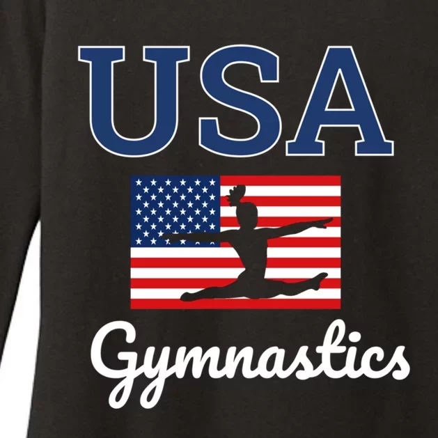 Tumbling Team Gear Gymnast Gymnastics Usa American Flag Cute Gift Womens CVC Long Sleeve Shirt