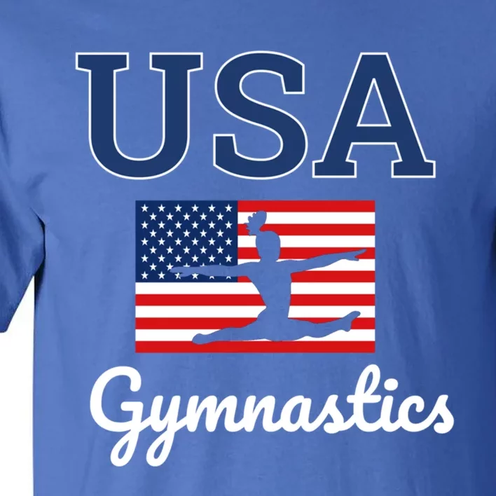 Tumbling Team Gear Gymnast Gymnastics Usa American Flag Cute Gift Tall T-Shirt