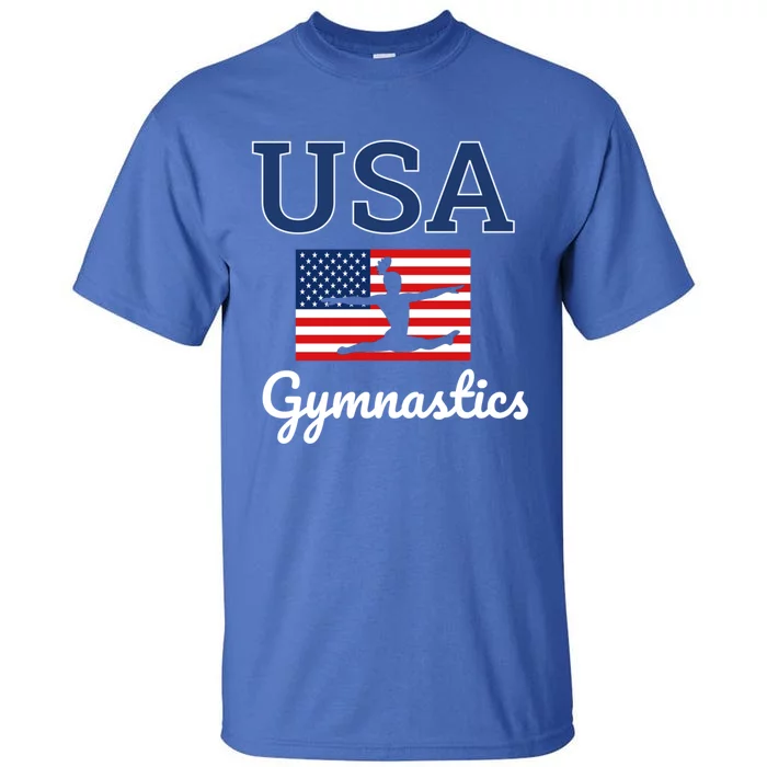 Tumbling Team Gear Gymnast Gymnastics Usa American Flag Cute Gift Tall T-Shirt