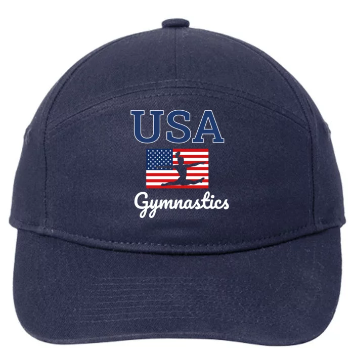 Tumbling Team Gear Gymnast Gymnastics Usa American Flag Cute Gift 7-Panel Snapback Hat