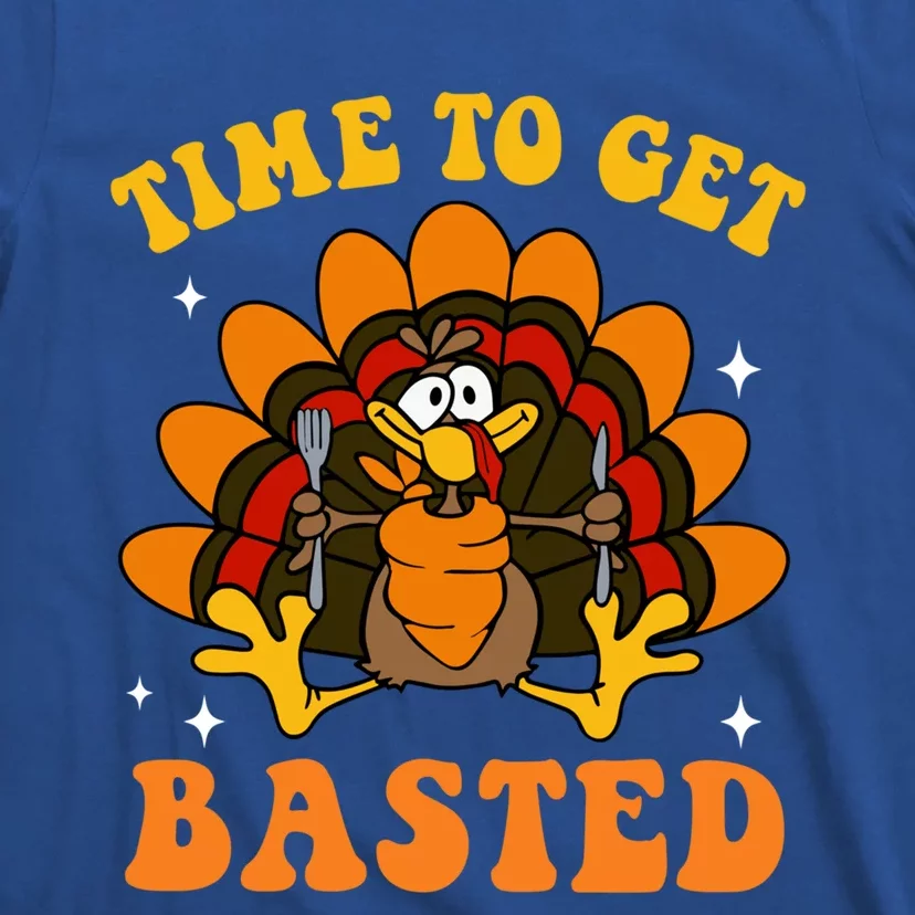 Time To Get Basted Turkey Thanksgiving Autumn Fall Retro Gift T-Shirt