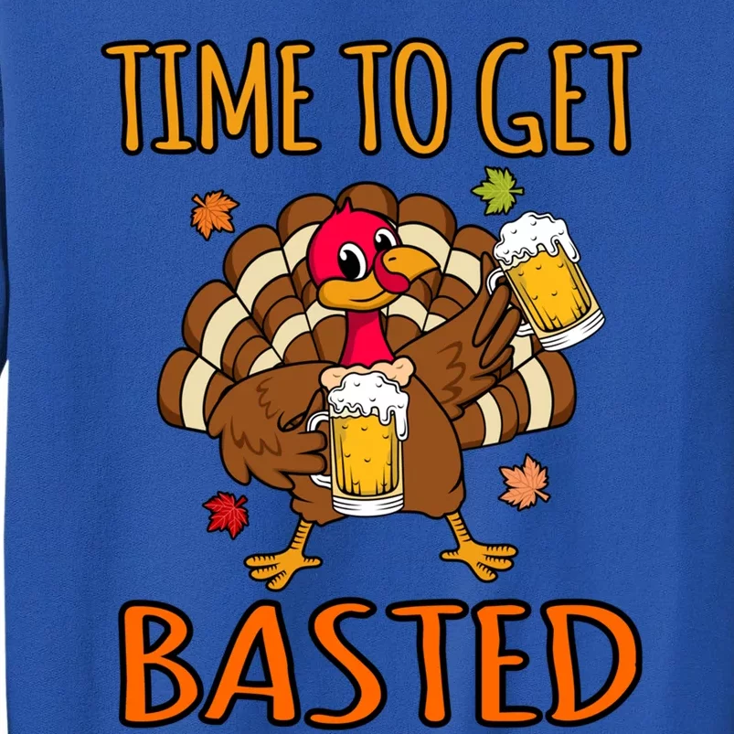 Time To Get Basted Turkey Thanksgiving Family Graphic Gift Sweatshirt