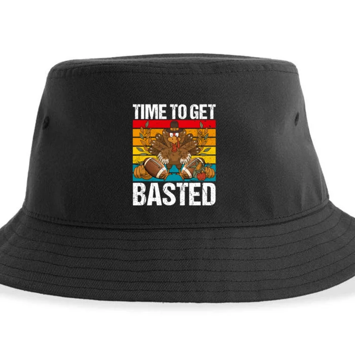 Time To Get Basted Funny Beer Thanksgiving Turkey Gift Sustainable Bucket Hat