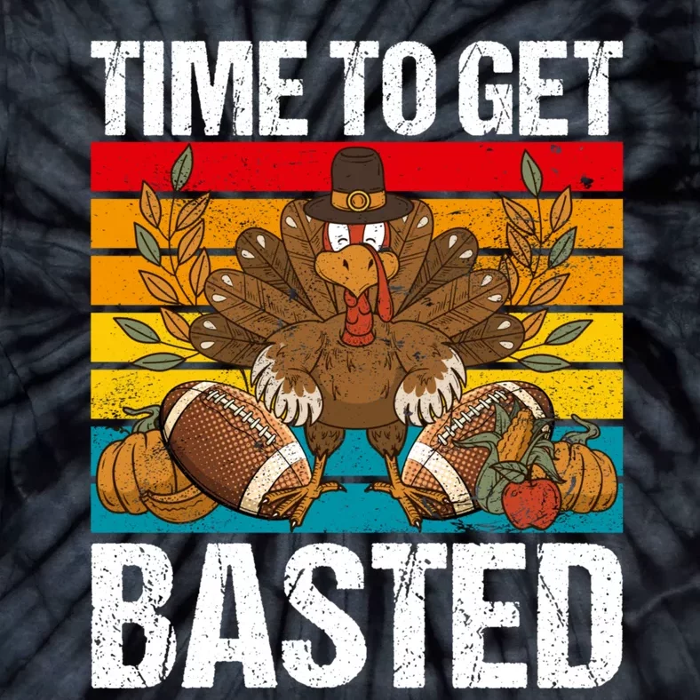 Time To Get Basted Funny Beer Thanksgiving Turkey Gift Tie-Dye T-Shirt