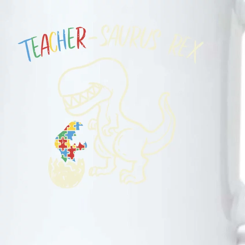 Teachersaurus Trex Gift Autism Awareness Dinosaur Teacher Gift Black Color Changing Mug