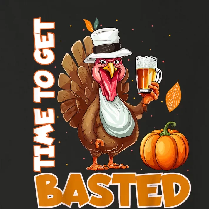 Time To Get Basted Funny Beer Thanksgiving Turkey Gift Toddler Long Sleeve Shirt