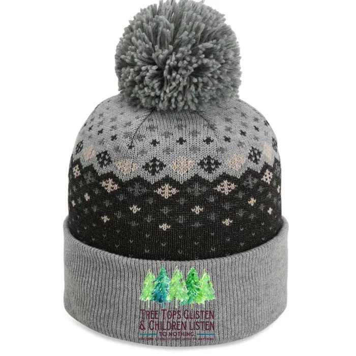 Tree Tops Glisten And Children Listen To Nothing Christmas The Baniff Cuffed Pom Beanie