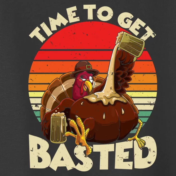 Time To Get Basted Funny Beer Thanksgiving Turkey Gift Toddler T-Shirt