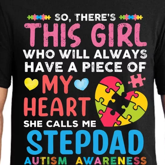 ThereS This Girl She Calls Me Stepdad Autism Awareness Pajama Set