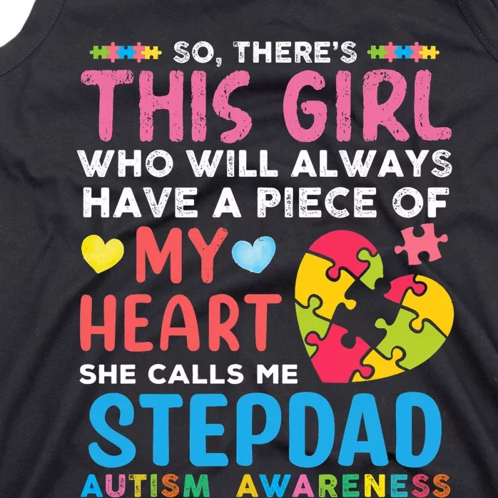 ThereS This Girl She Calls Me Stepdad Autism Awareness Tank Top