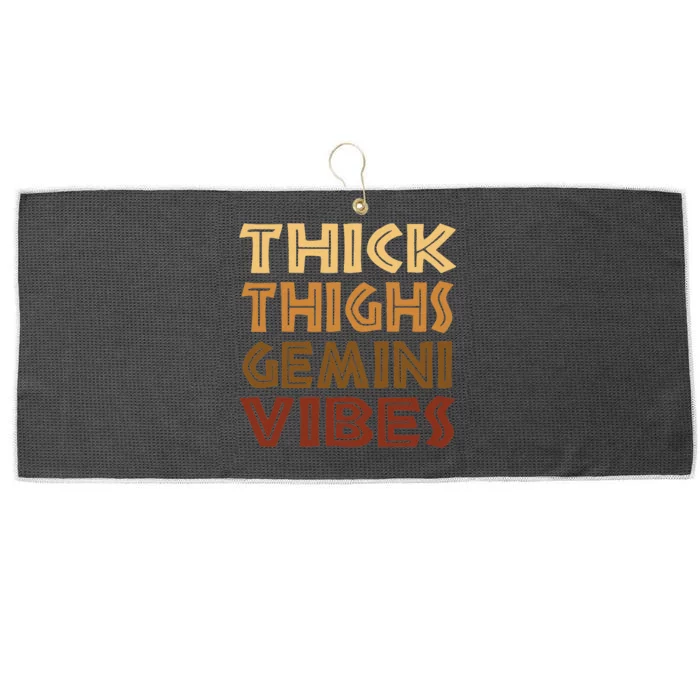 Thick Thighs Gemini Vibes Melanin Black Wo Afro Pride Large Microfiber Waffle Golf Towel