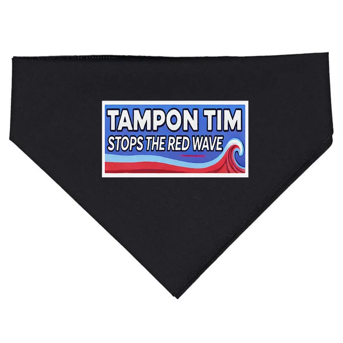 Tampon Tim Governor Tim Walz Funny Political USA-Made Doggie Bandana