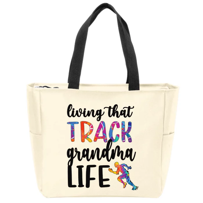 That Track Grandma Life Track And Field Grandma Zip Tote Bag