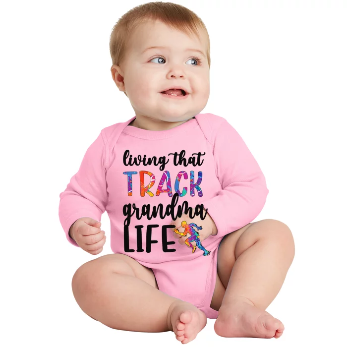 That Track Grandma Life Track And Field Grandma Baby Long Sleeve Bodysuit