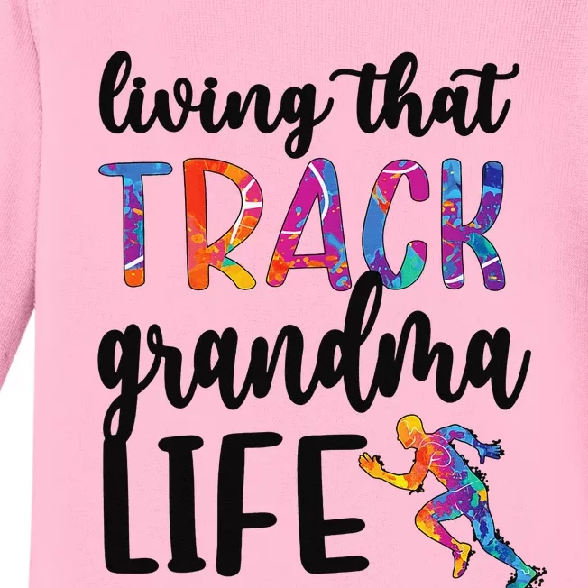 That Track Grandma Life Track And Field Grandma Baby Long Sleeve Bodysuit