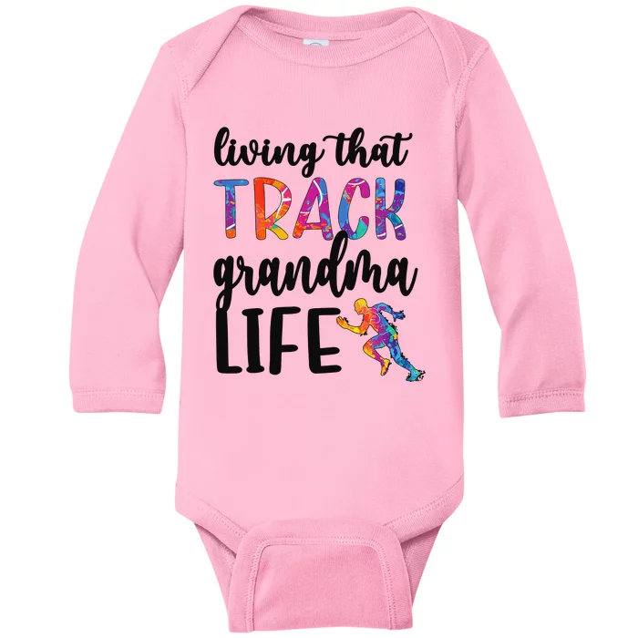 That Track Grandma Life Track And Field Grandma Baby Long Sleeve Bodysuit