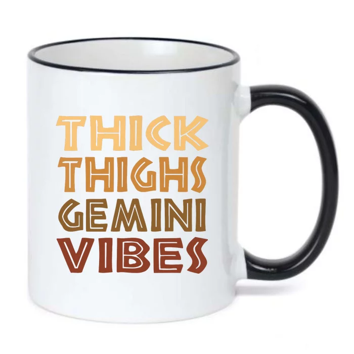 Thick Thighs Gemini Vibes Melanin Black Women Afro Pride Black Color Changing Mug