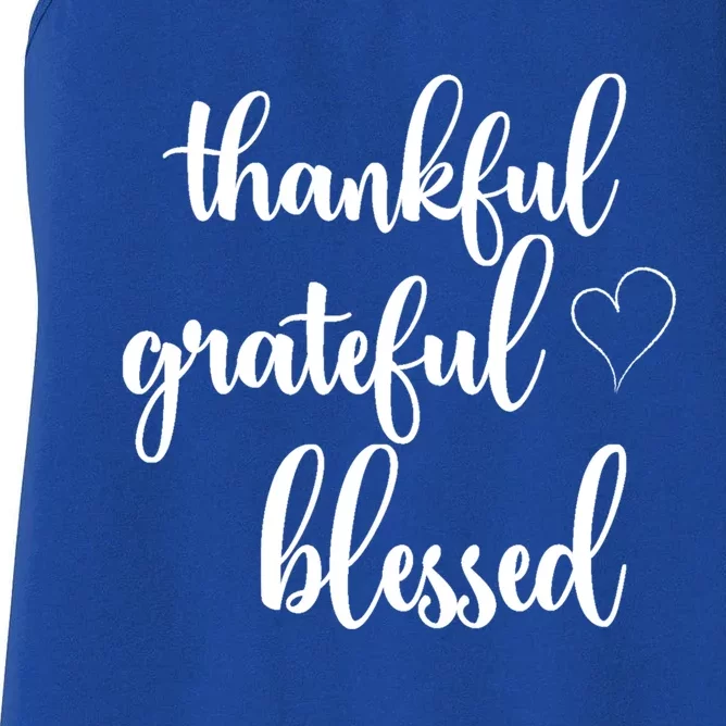 Thanksgiving Thankful Grateful Blessed Thankful Gift Women's Racerback Tank