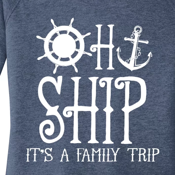 Time To Get Ship Faced Cruise Ship Vacation Family Gift Women's Perfect Tri Tunic Long Sleeve Shirt