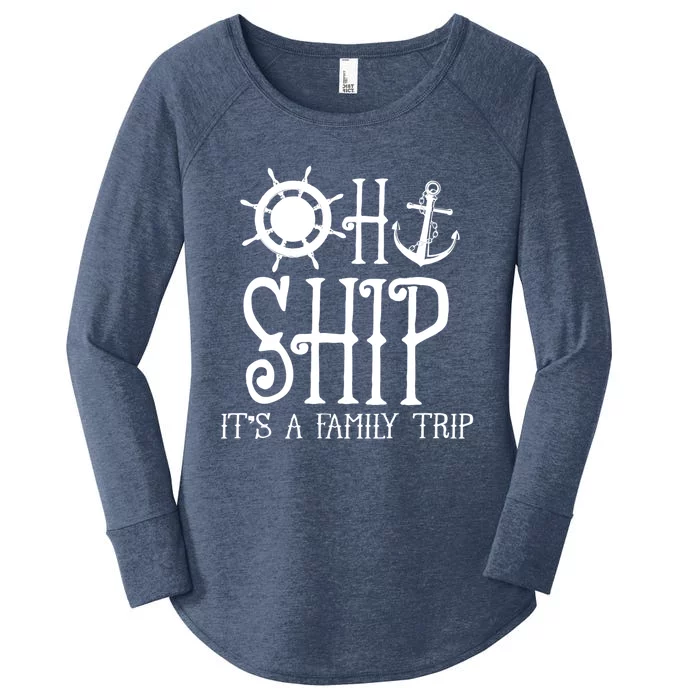 Time To Get Ship Faced Cruise Ship Vacation Family Gift Women's Perfect Tri Tunic Long Sleeve Shirt