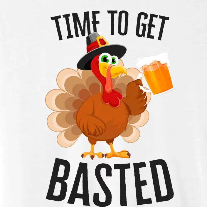 Time To Get Basted Thanksgiving Drinking Drunk Turkey ChromaSoft Performance T-Shirt