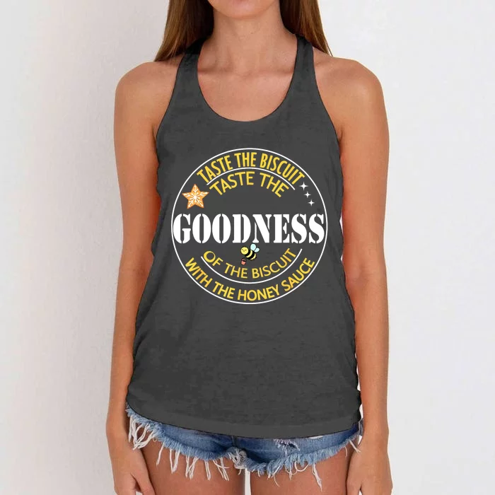 Taste The Goodness Of The Biscuit Women's Knotted Racerback Tank