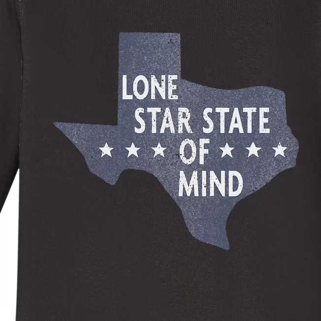 Trendy Texas Graphic Lone Star State Of Mind Baby Long Sleeve Bodysuit