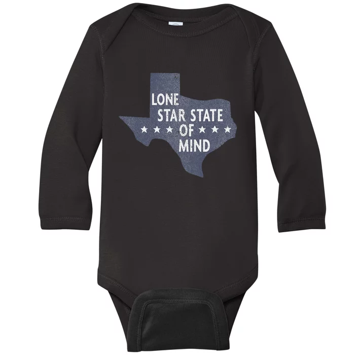 Trendy Texas Graphic Lone Star State Of Mind Baby Long Sleeve Bodysuit