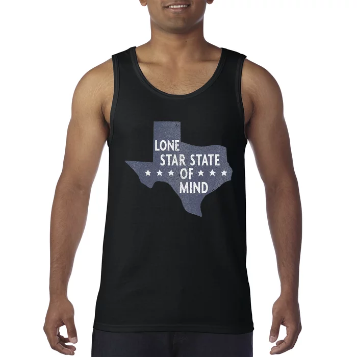 Trendy Texas Graphic Lone Star State Of Mind Tank Top