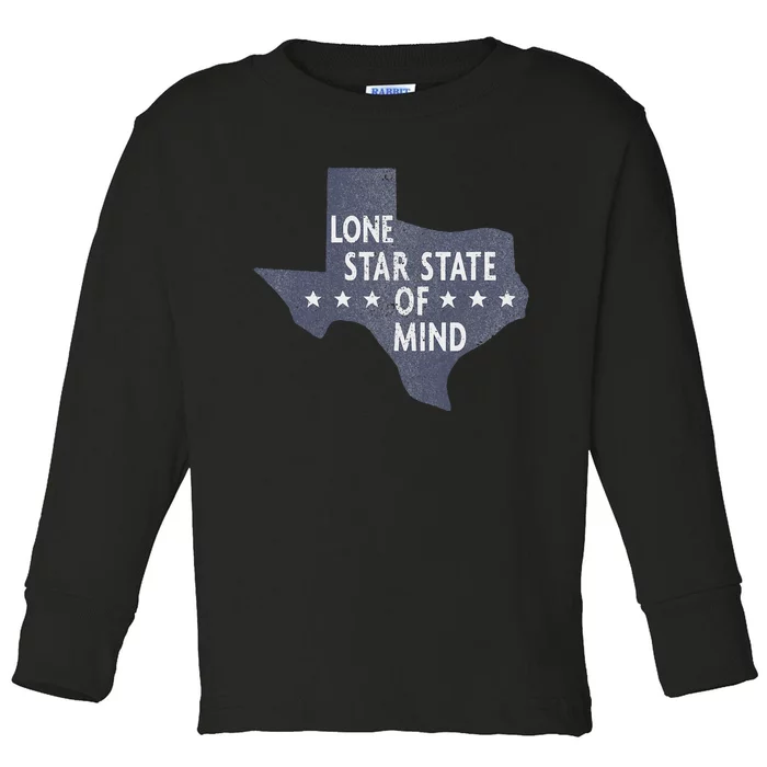 Trendy Texas Graphic Lone Star State Of Mind Toddler Long Sleeve Shirt