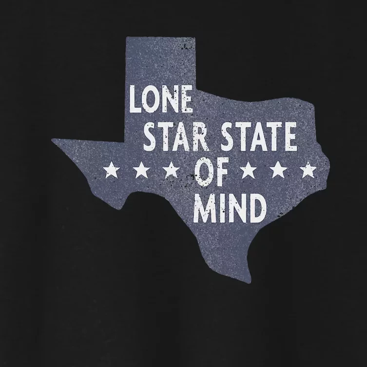 Trendy Texas Graphic Lone Star State Of Mind Women's Crop Top Tee