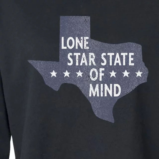 Trendy Texas Graphic Lone Star State Of Mind Cropped Pullover Crew