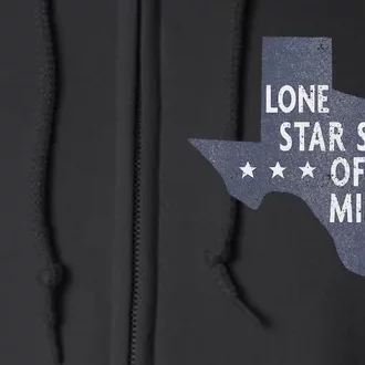 Trendy Texas Graphic Lone Star State Of Mind Full Zip Hoodie