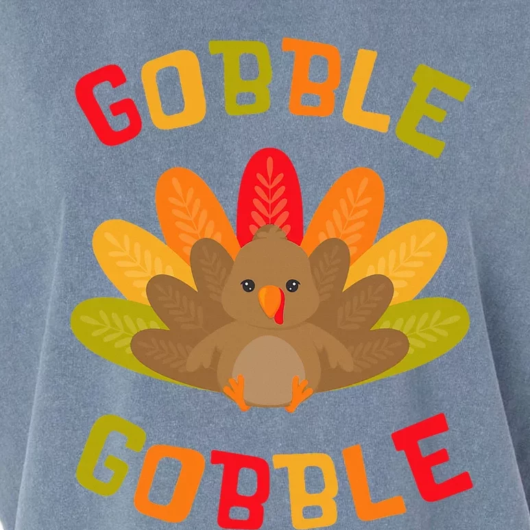 Thanksgiving Turkey Gobble Garment-Dyed Women's Muscle Tee