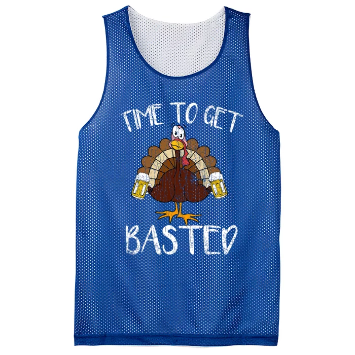 Time To Get Basted Funny Thanksgiving Turkey Graphic Meaningful Gift Mesh Reversible Basketball Jersey Tank