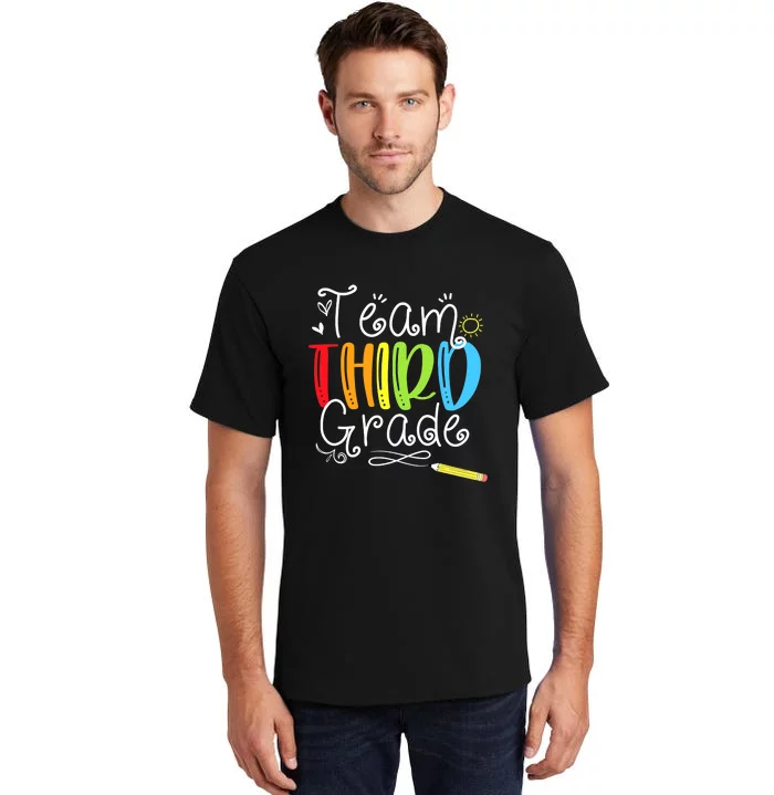 Team Third Grade Back To School 3rd Teacher Student Tall T-Shirt