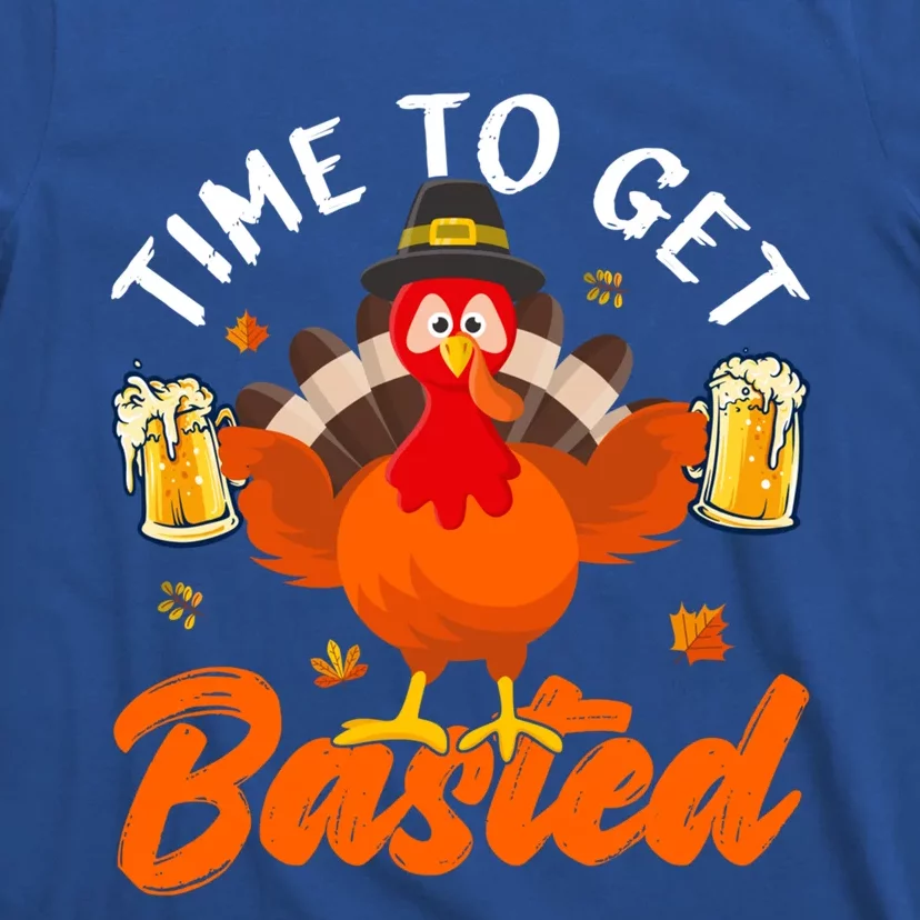 Time To Get Basted Funny Beer Thanksgiving Turkey Gift T-Shirt