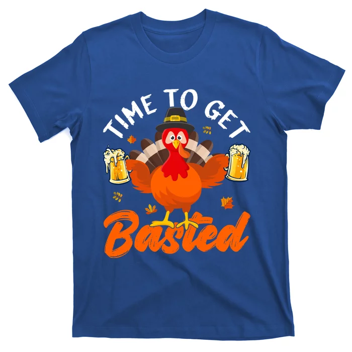 Time To Get Basted Funny Beer Thanksgiving Turkey Gift T-Shirt