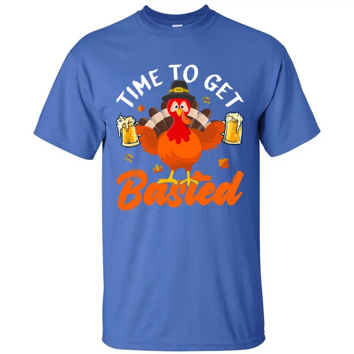 Time To Get Basted Funny Beer Thanksgiving Turkey Gift Tall T-Shirt