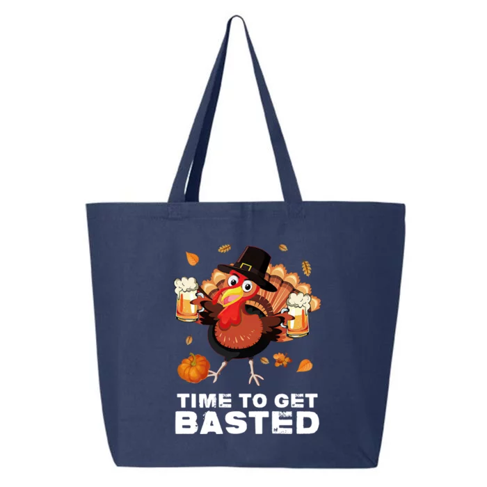 Time To Get Basted Funny Beer Thanksgiving Turkey Gift 25L Jumbo Tote