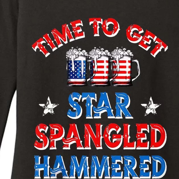 Time To Get Star Spangled Hammered 4th Of July Beer Western Womens CVC Long Sleeve Shirt