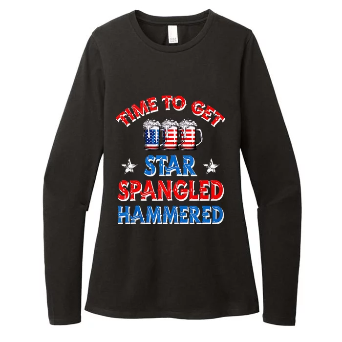 Time To Get Star Spangled Hammered 4th Of July Beer Western Womens CVC Long Sleeve Shirt