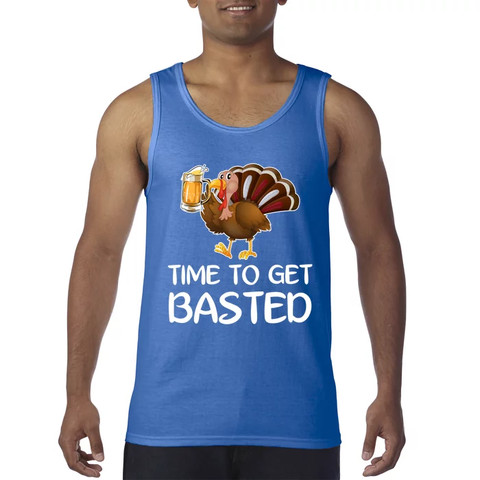 Time To Get Basted Funny Beer Thanksgiving Turkey Sweatshir Tank Top