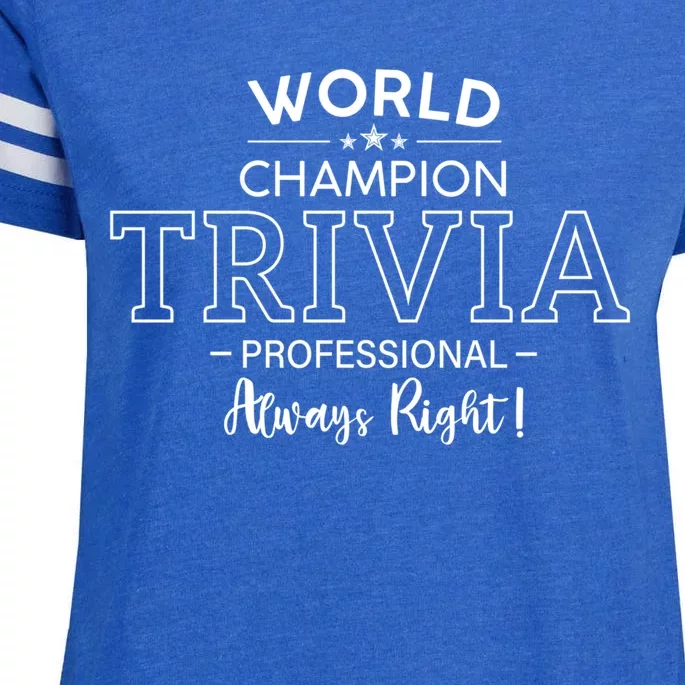 Trivia Team General Knowledge Quiz Funny Trivia Game Table Gift Enza Ladies Jersey Football T-Shirt