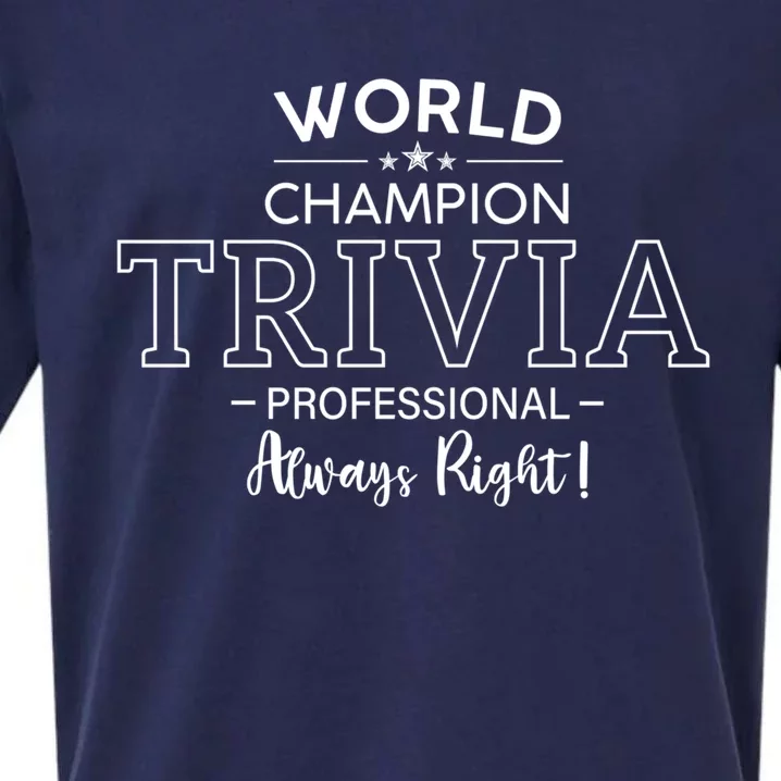 Trivia Team General Knowledge Quiz Funny Trivia Game Table Gift Sueded Cloud Jersey T-Shirt