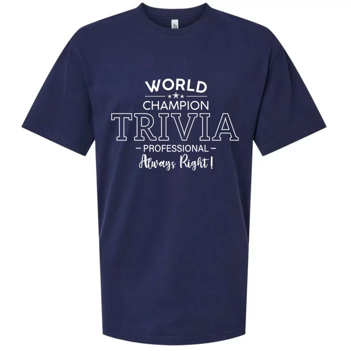 Trivia Team General Knowledge Quiz Funny Trivia Game Table Gift Sueded Cloud Jersey T-Shirt