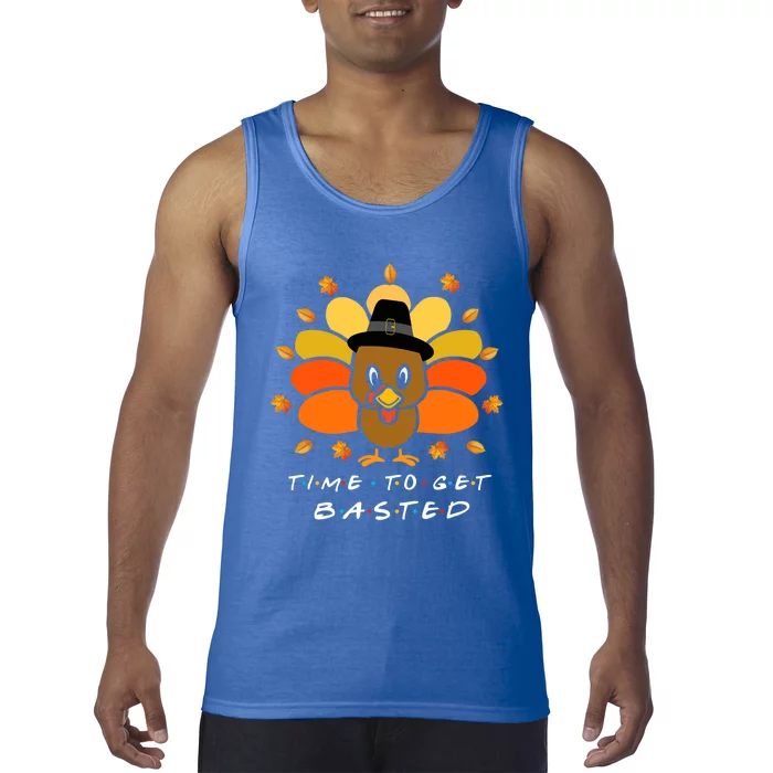 Time To Get Basted Funny Beer Thanksgiving Turkey Gift Tank Top