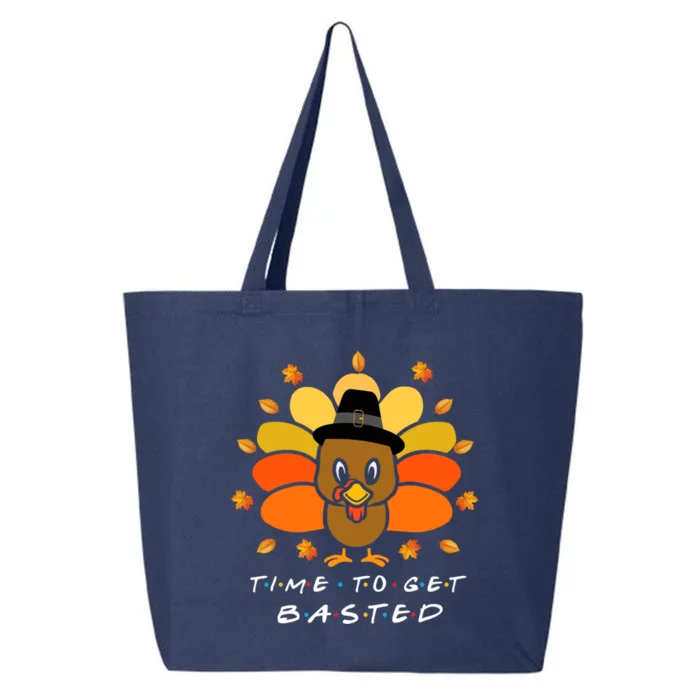 Time To Get Basted Funny Beer Thanksgiving Turkey Gift 25L Jumbo Tote