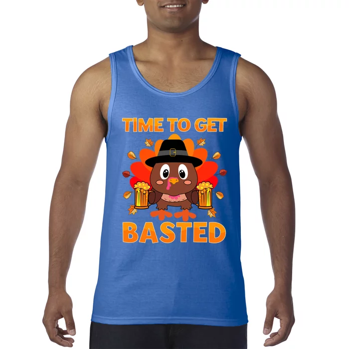 Time To Get Basted Funny Beer Thanksgiving Turkey Great Gift Tank Top